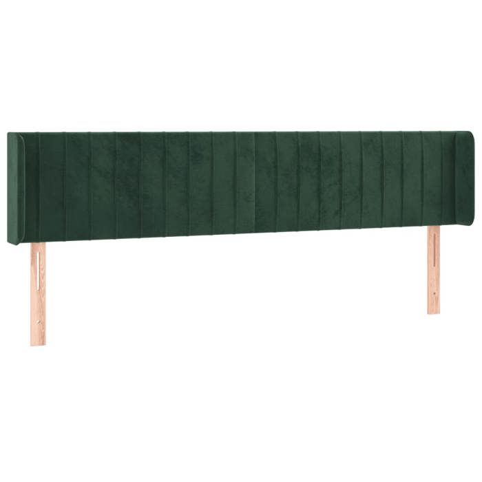 VidaXL LED Headboard Bedroom Furniture Double Bed Accessory Head of Bed Frame Interior Dark Green 3123537