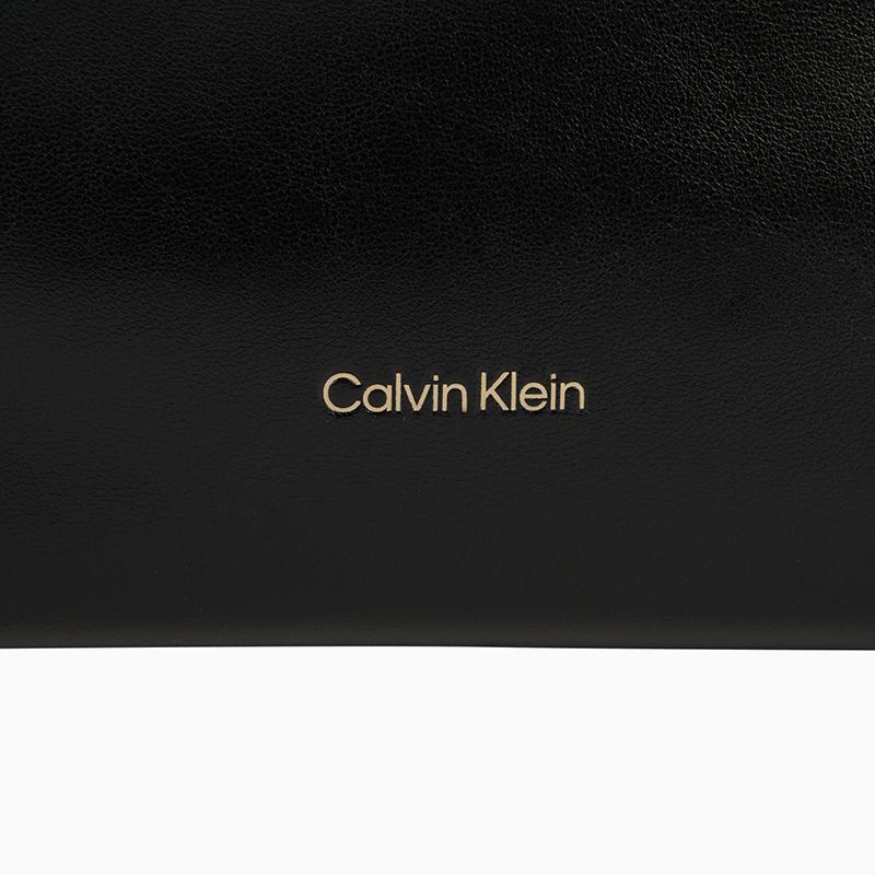 Calvin Klein Модная компактная принтованная сумка-тоут на завязках, средняя, женская, Цвет: Космический-Черный 4K3159G-UB1