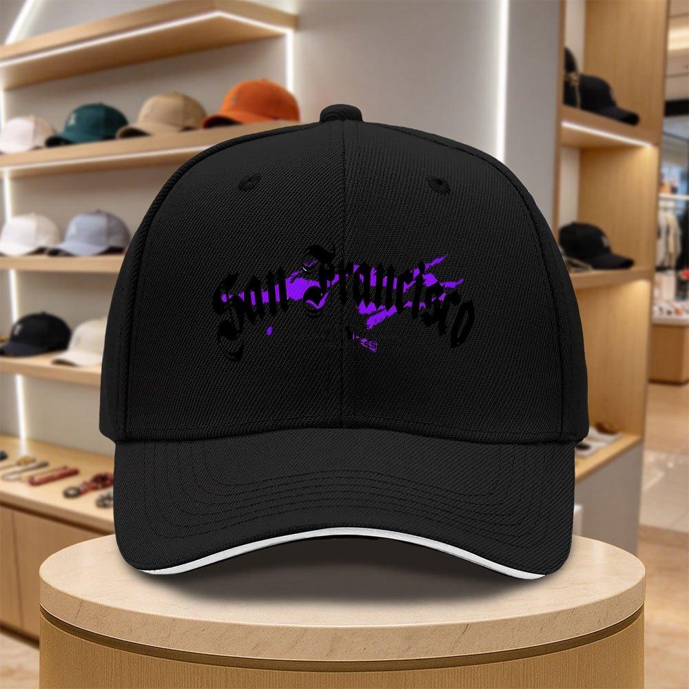pc San Francisco Letter Sandwich Baseball Cap Lightweight Printed Unisex Hat Vintage Sports Enthusiast Unisexs Trendy Hat I