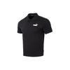Letter Logo Print Breathable Casual Polo Shirt Men Tops Black 685645-01