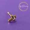 KODY PIERCING Булавка для носа с крестообразным шариком из 9-каратного золота, украшенная драгоценными камнями - качественный пирсинг