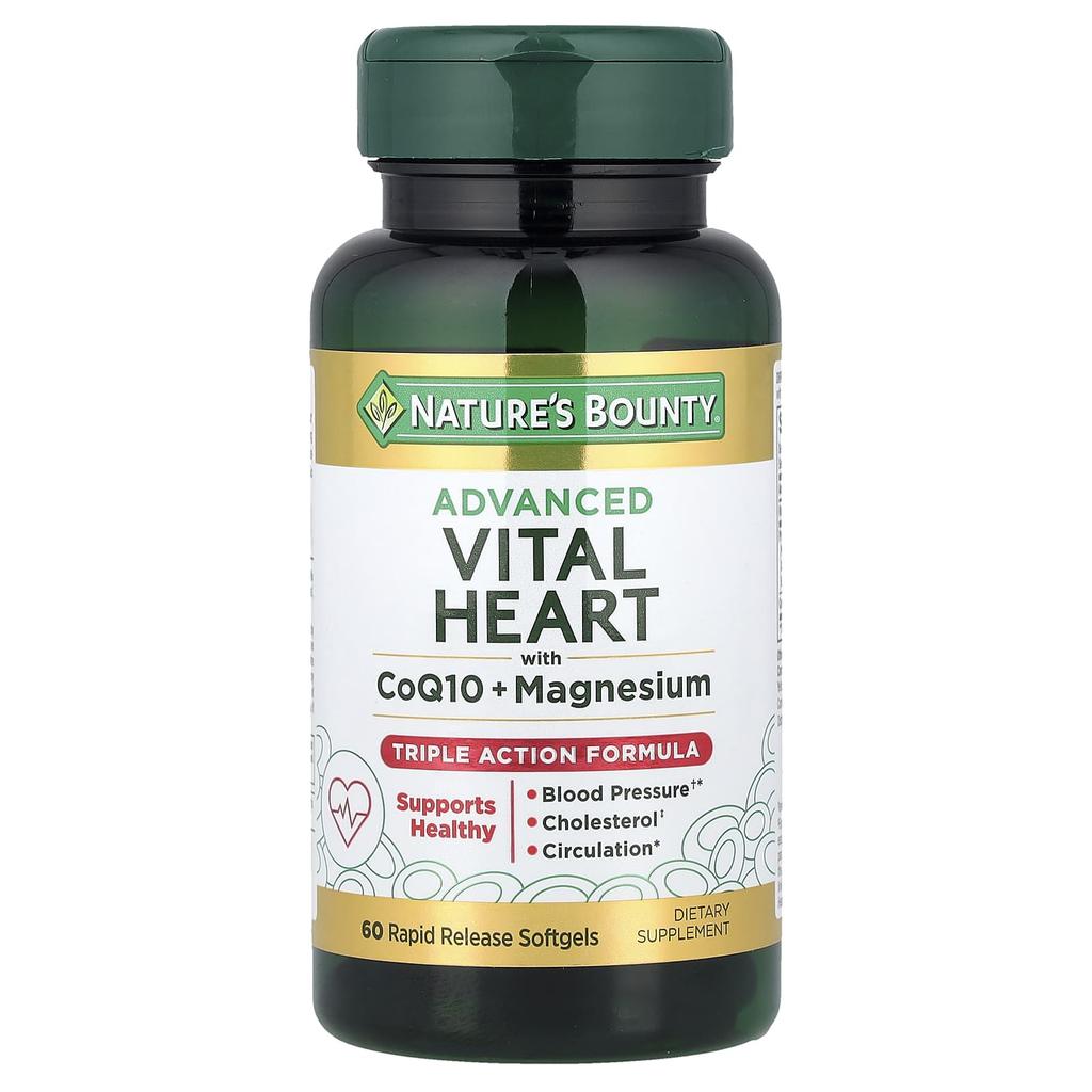 Nature'S Bounty, Advanced Vital Heart, with Coq10 + Magnesium, 60 Softgels