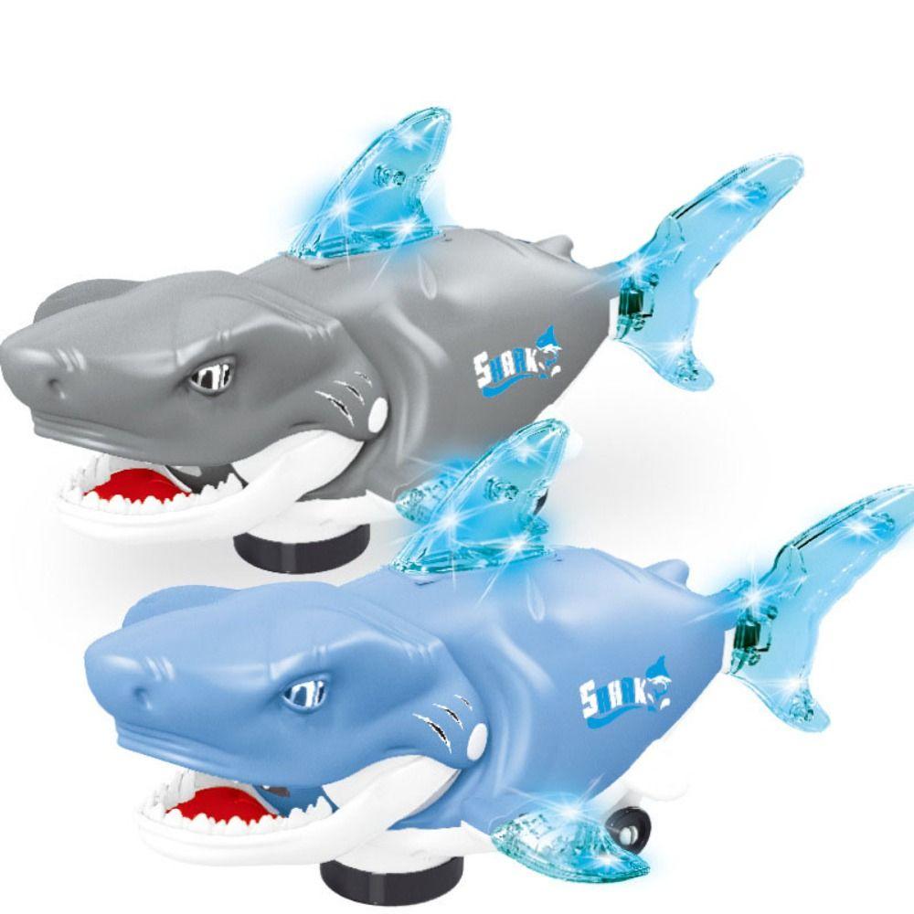 With Sound Swinging Shark Toy Plastic Swaying Fish Toys Crawling Interactive Shark Toy Halloween