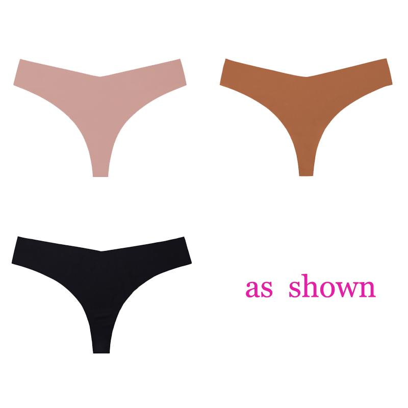 3 шт./лот, женские сексуальные трусики из ледяного шелка с низкой талией, нижнее белье без следов, стринги, женские стринги, дышащее нижнее белье, искушение, нижнее белье