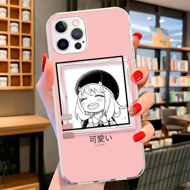 Чехол для телефона Anya из Spy Family, милый, для iPhone 16 17 Air 15 14 Pro Max 16E, чехол для телефона 13 Mini 12 11 7 SE 8, рисунок, подходит C