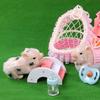 Миниатюрная кукла-поросенок Reborns, фигурка, 5 шт., Сенсорная фигурка животного, кукла, игрушка для ухода за детьми, для игры в помещении и на улице, ролевые игры