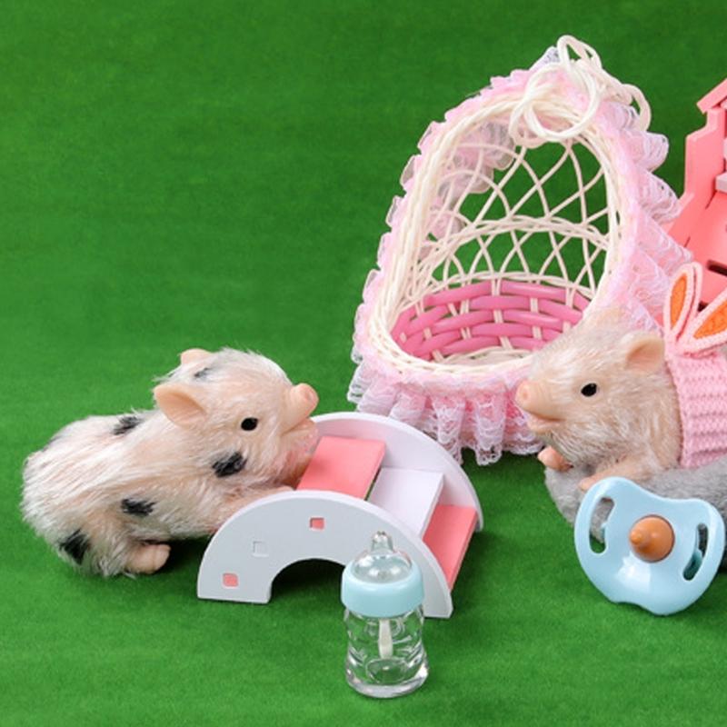 Миниатюрная кукла-поросенок Reborns, фигурка, 5 шт., Сенсорная фигурка животного, кукла, игрушка для ухода за детьми, для игры в помещении и на улице, ролевые игры