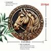 Horse Aluminum Metal Wall Art Round Decor Living Room Sign 2D Flat Print