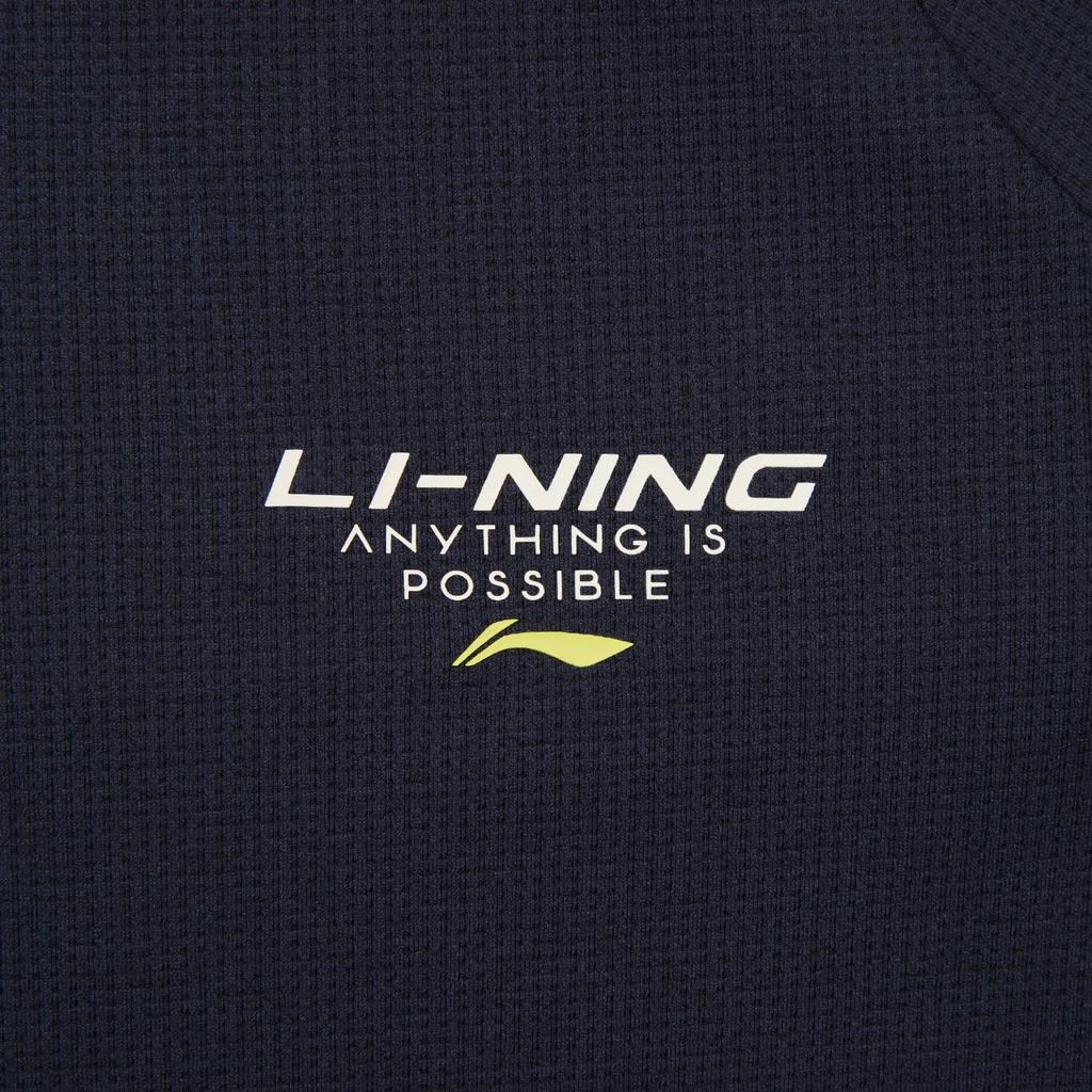 Li-Ning Мужская футболка с круглым вырезом и принтом логотипа ATLW121-6