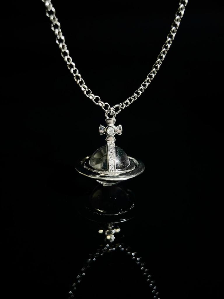 Jingxi Ji Хрустальная Императрица Цыси 3D Сатурн Ожерелье и Многослойный Браслет: Аксессуары-подвески «Планета» высокого класса для женщин