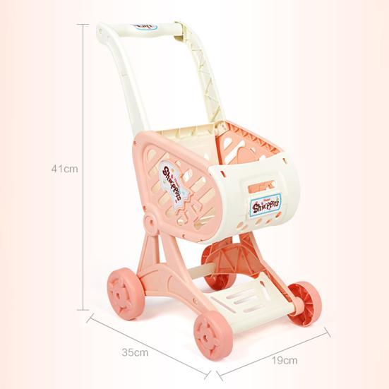 Simulation Plastic Supermarket Shopping Cart Trolley Toy Play House Kids Gift