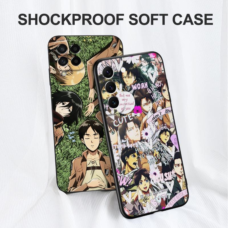 Черный чехол из ТПУ для Samsung Galaxy A50 50S A30S A10 A01 A11 A21S A31 A41 A51 A71 Чехол Attack on Titan