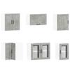11 Piece Kitchen Cabinet Set Lucca Concrete Grey Wood Based Panel