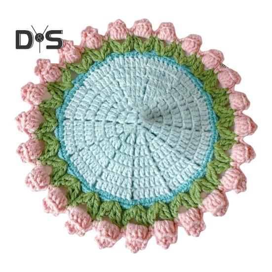 Подставка под букет роз крючком термостойкая самодельная вязаная цветочная кофейная кружка коврик для чашки кухонная столешница украшение стола