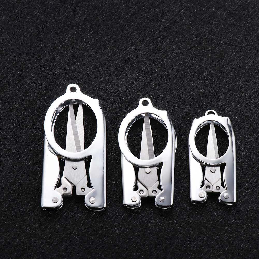 Складные ножницы из нержавеющей стали, компактные карманные ножницы, новые мини-ножницы для путешествий