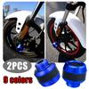 Universal Motorcycle Frame Slider Aluminum Alloy Front Fork Cup Falling Crush Protector Carbon Fiber for Motorbike Scooter