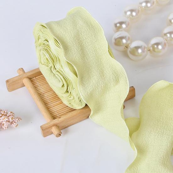 1 рулон 900x4 см плиссированной ленты отделки DIY шитье цветок свадебные букеты подарочная коробка упаковка оборка край ленты однотонная полиэстеровая декоративная лента