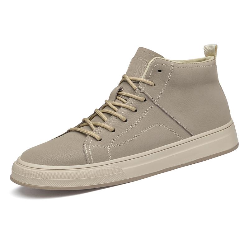 Hot Sale Stylish Men's Boots Genuine Leather Ankle Boots Fashion British Trend Male Vulcanized Shoes Non-Slip Outdoor Walk Shoes