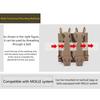 Double MOLLE Magazine Holster - Tiger Type Waist Bag Fit 9mm/.45 Mag, Flashlight Tool Outdoor Accessory