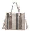 On The New Striped Simple Canvas Bag Autumn Korean Version Large Capacity Shoulder Bag Simple Foreign Fashion Bag