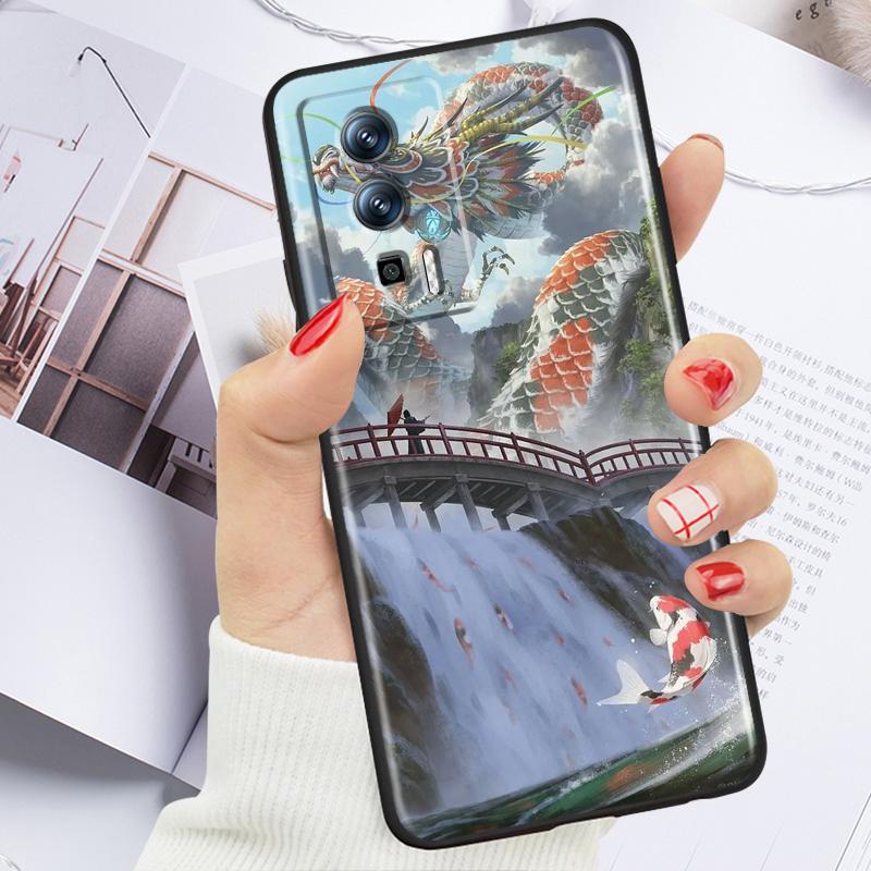 True Dragons For Xiaomi Redmi 9A 9C 9AT 10C 9 9T 10 12C 13C 8 12 K60 A1 K50 K40 5G Black Funda Phone Case