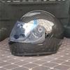 Мотошлем Full Face с двойным стеклом, глянцевый черный Casco Moto De Motociclista размеров XS S M L для езды на мотоцикле