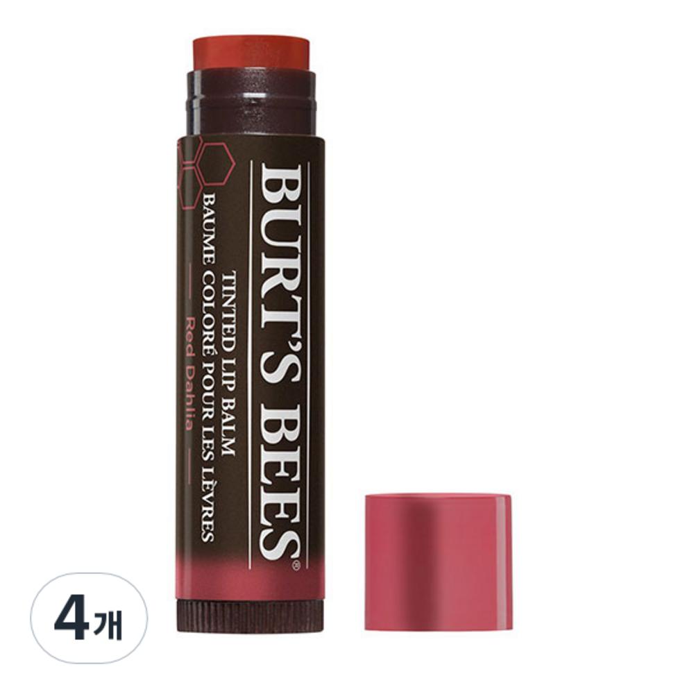 Burt's Bees Tinted Lip Balm, Magnolia, 4.25g, 4 Pieces