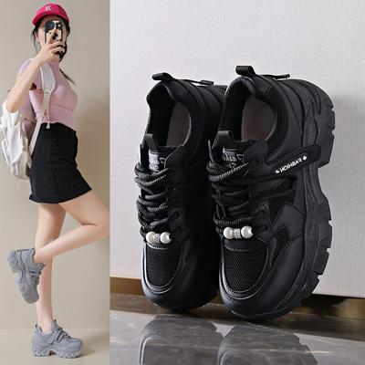 Мода 2024 года. Новые дышащие туфли для пап на толстой подошве. Высококачественные туфли с широким носком. Универсальная нескользящая спортивная и повседневная обувь.