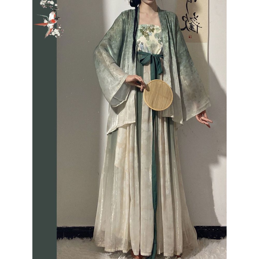 Китайский комплект Hanfu для взрослых женщин, осенний повседневный костюм