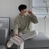 Осенне-зимний мужской корейский модный однотонный свитер с воротником-поло, мужской свитер с лацканами, свободный свитер