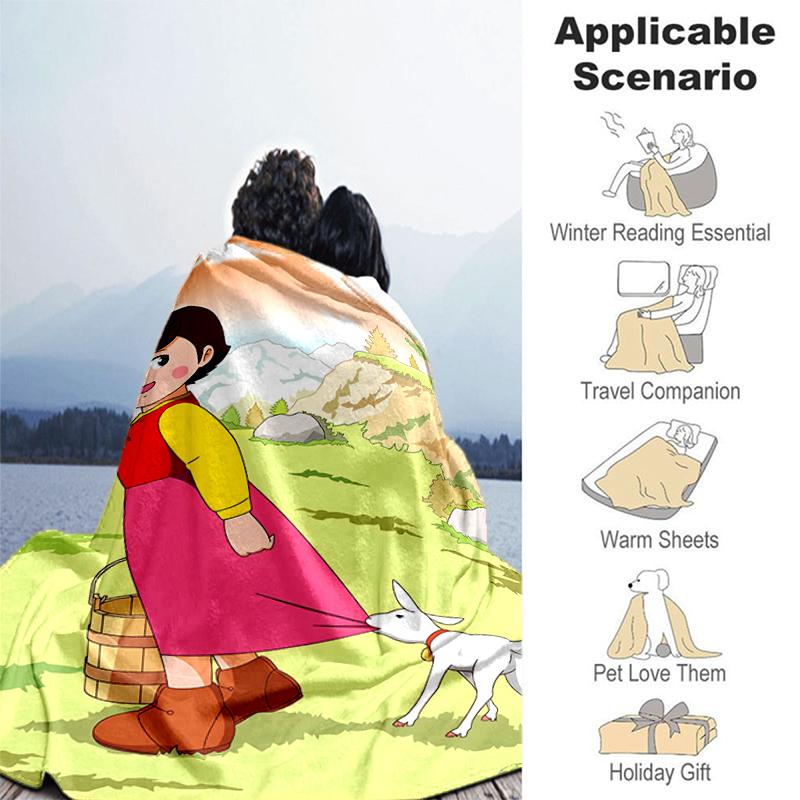 1pc Blanket Heidi1 Print Design, Lightweight Blanket for Sofa, Bed- Soft &Warm, Gift for All Seasons like Christmas, Halloween