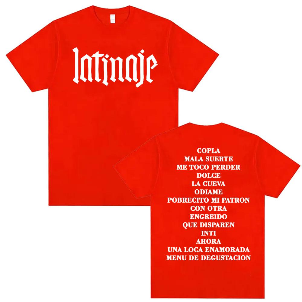 Limited Cazzu Latinaje Album Letters Print T Shirt Unisex Women Summer Tops High Quality T Shirts Casual ONeck 100 Cotton Tshirt