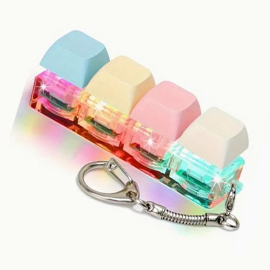 Клавиатура Игрушка-антистресс Бесшумная Клавиатура-брелок для снятия стресса со светодиодной подсветкой Кнопка Декомпрессии Щёлкалка для пальцев Сенсорная игрушка для взрослых