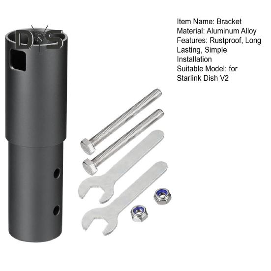 Кронштейн-адаптер для настенного крепления, прочный, несущий нагрузку, простая установка, комплект для крепления труб из алюминиевого сплава для антенны Starlink V2