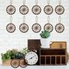 12pcs Rustic Wall Hanging Cartwheel Wood Hanging Ornament Pendant Wagon Wheel Decor Office
