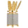 Coffee Spoon with Holder for Mixing 1Set Gold Zinc Alloy Teaspoon