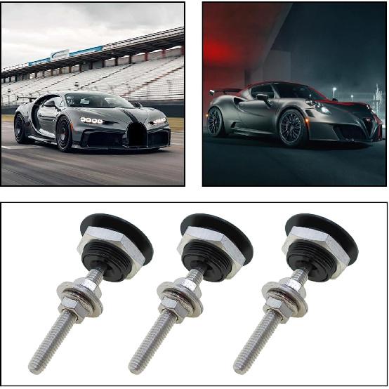 4Pcs Quick Latch Hood P, Universal Aluminum Quick Release Lock Latch Bumper, License Plate Lock Clip For Bumper Hood Or DIY 1.25 Inch(Black)