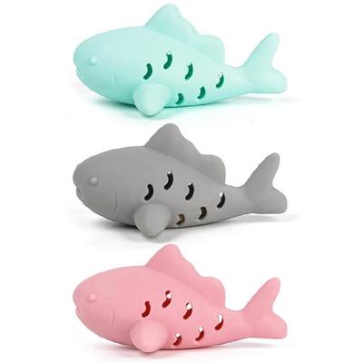 Силиконовые Интерактивные Игрушки для Кошек Форма Рыбы Жувательная Головоломка Стимулирует Естественные Инстинкты Контролирует Лакомство Предотвращает Переедание