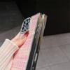 Luxury braided pattern is suitable for iPhone17Pro mobile phone case Apple 16Pro electroplating edge drill 15Pro lens film