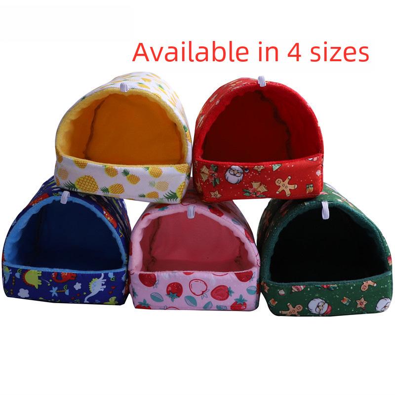 Попугай Теплый Гамак: Хлопковое гнездо из тигровой шкуры для мелких домашних животных, таких как хомяки, ежи, белки и морские свинки