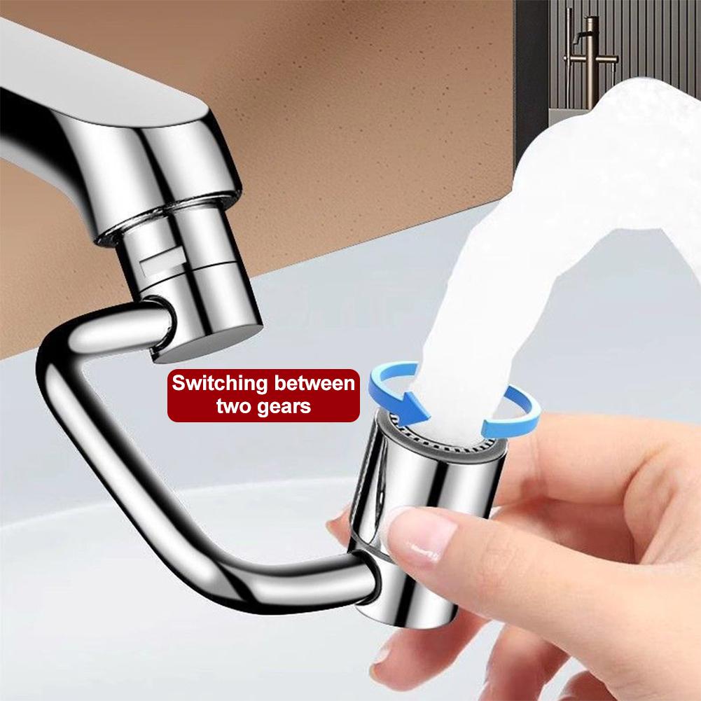 Universal Faucet Extender,1080° Rotating Sink Water Faucet Aerator,Kitchen Tap Washbasin Faucets Bubbler Nozzle Robotic Arm