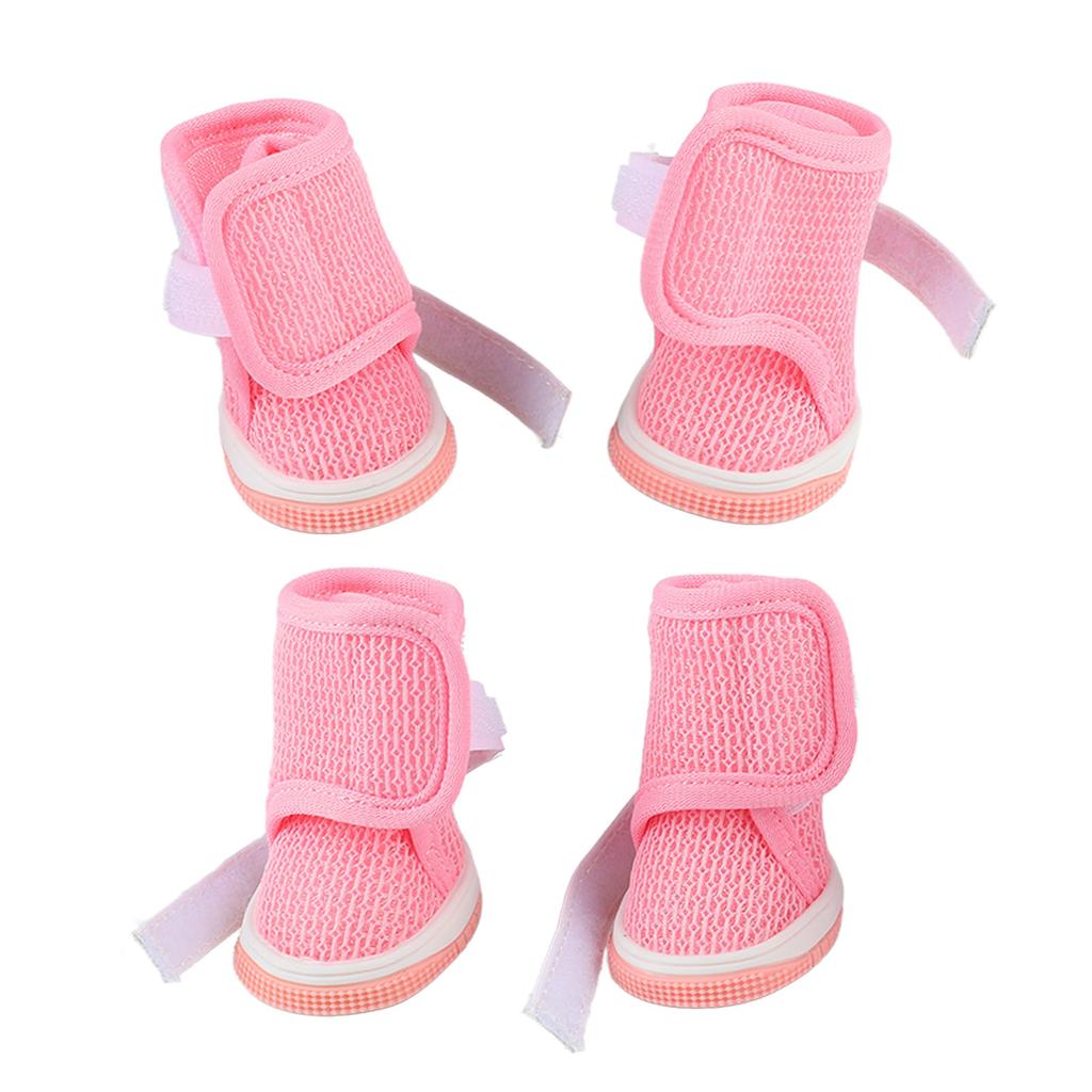 Mesh Dog Shoes Breathable Lightweight Wearproof Slip Resistant Cute Fashion Puppy Boots for Summer