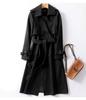 Trench Coat Women In the Long Section of the Spring and Fall New Korean Version of the Large Size Coat Over the Knee Jacket