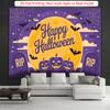 Party Backdrop Halloween Moon Flat Pumpkins Bats Tombstones Full Event Photo Background Party Decor
