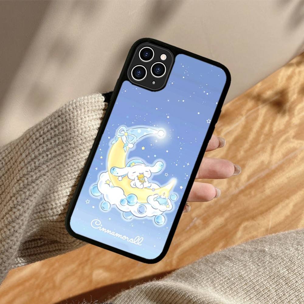 Caroon Cute C-Cinnamorolls PC+TPU Protective Phone Case For IPhone 17 16 Pro Max 15 Plus 14 13 12 11 Cover