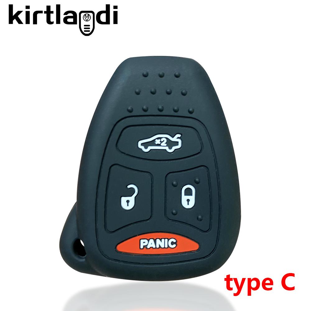 Силиконовый чехол для автомобильного ключа для Dodge Avenger Caliber, Jeep Patriot Cherokee Compass, Chrysler Pacifica 300C Voyager, чехол-держатель