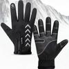 Unisex Outdoor Cycling Ski Gloves with Fleece, Reflective Strips & Touchscreen Functionality - Ideal for Autumn/Winter
