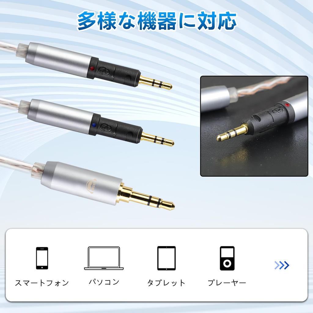 Okcsc JBX Headphone Cable R70X Recable for Earphones and Headphones Compatible with for OFC with Locking Mechanism Length ATH-R70X Audio-Technica