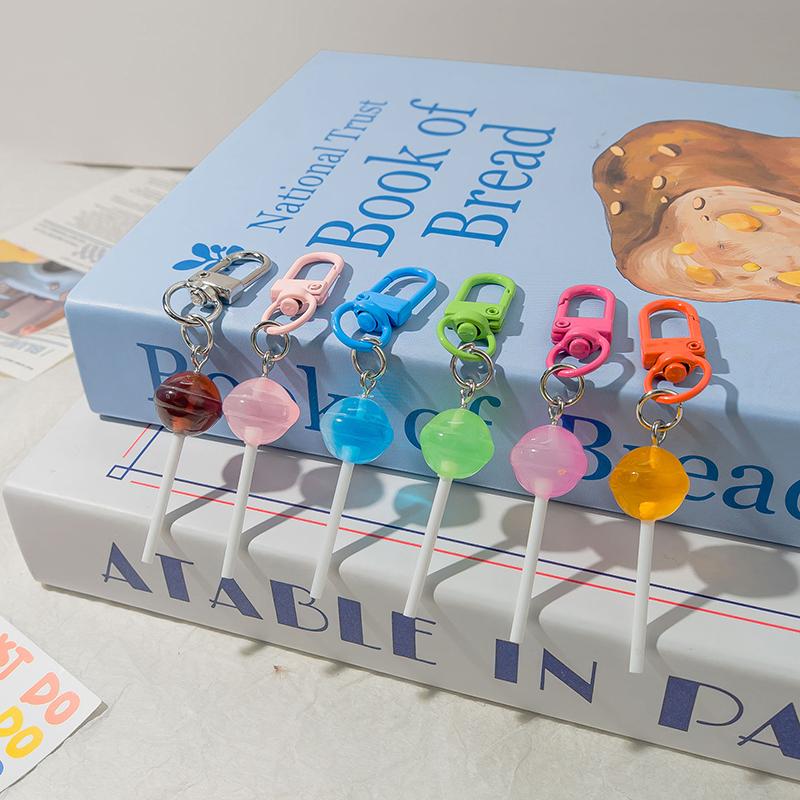Милый брелок в виде леденца из смолы, мини 3D имитация еды, брелоки для ключей для женщин, девочек, подвеска для сумочки, DIY детские ювелирные изделия, подарки