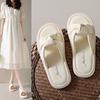 Fashion Flip Slippers Women Summer New Outside Wear Round Toe Open Toe Bow Platform Non-slip Casual Flat Beach Sandals